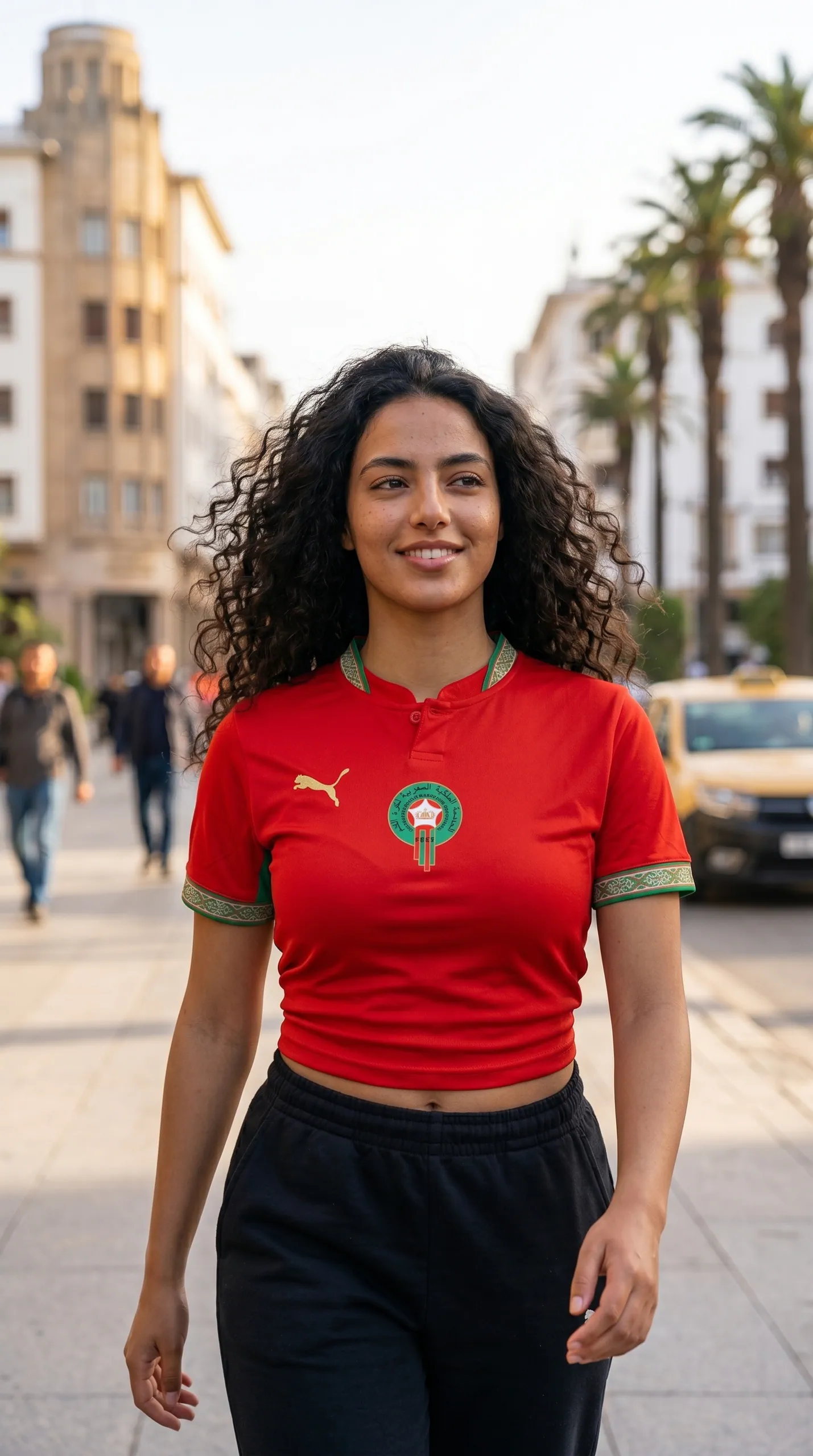 كروب توب مستوحى من قميص المنتخب الوطني المغربي